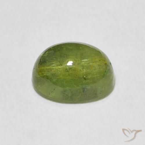 Tourmaline Vert moyen naturelle ovale, 1.33 ct, Transparent