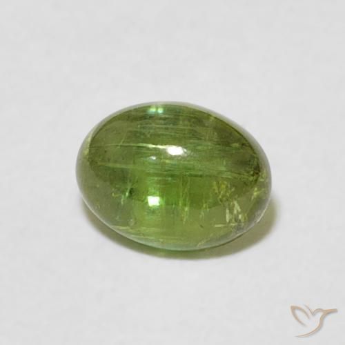 Tourmaline Vert moyen naturelle ovale, 0.82 ct, Transparent