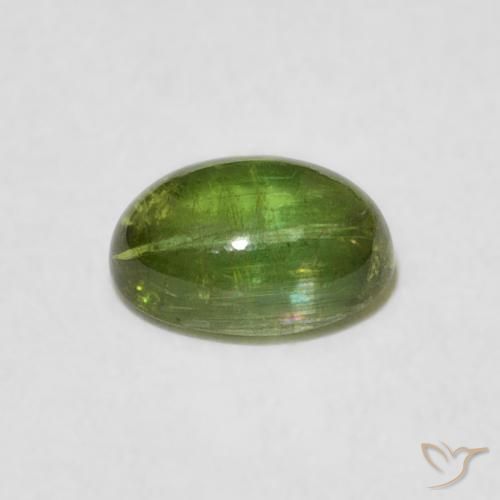 Tourmaline Vert moyen naturelle ovale, 0.82 ct, Transparent