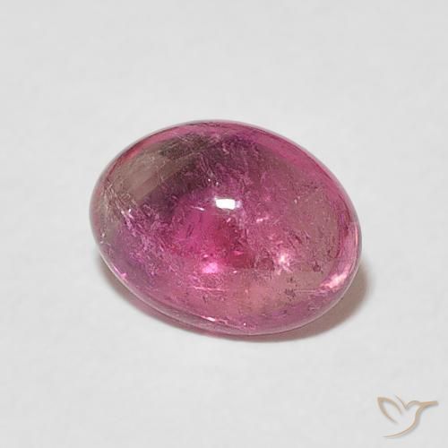 Tourmaline Punch aux fruits rouge naturelle ovale, 1.26 ct, Transparent