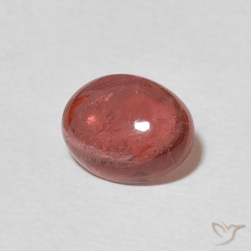 Tourmaline Rose framboise naturelle ovale, 1.37 ct, Transparent