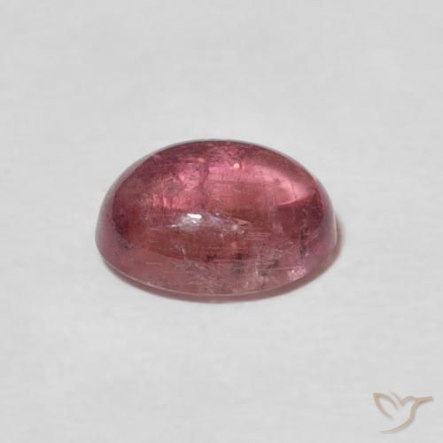 Tourmaline Medium Dark-Pink naturelle ovale, 1.37 ct, Transparent