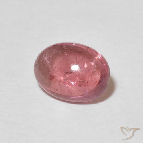 Tourmaline Rouge violacé naturelle ovale, 1.33 ct, Transparent