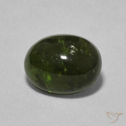 1.51ct Naturel Forêt verte Tourmaline, ovale, Transparent