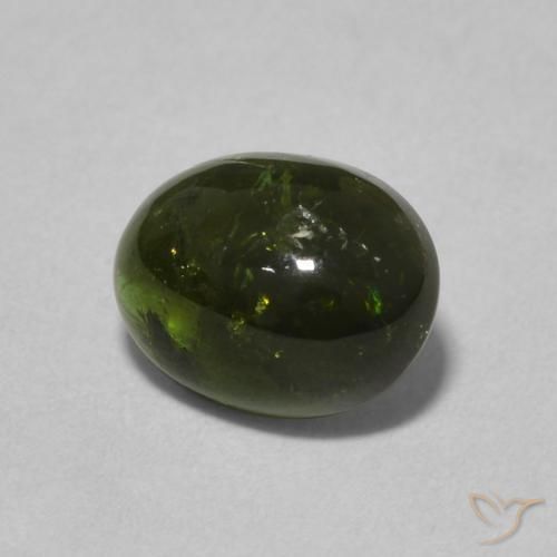 Tourmaline Forêt verte naturelle ovale, 1.51 ct, Transparent