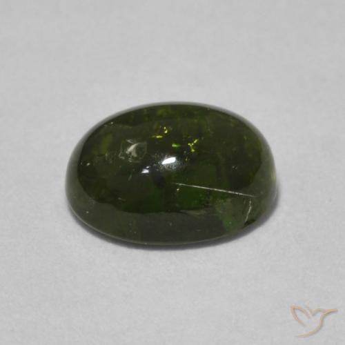 Tourmaline Forêt verte naturelle ovale, 1.51 ct, Transparent