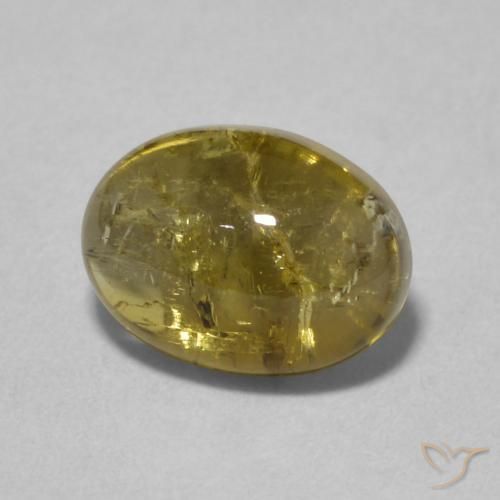 Tourmaline Doré naturelle ovale, 1.63 ct, Transparent