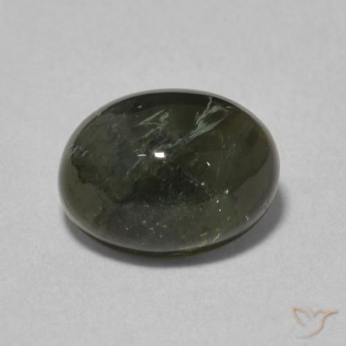 1.75ct Naturel Vert foncé Tourmaline, ovale, Transparent