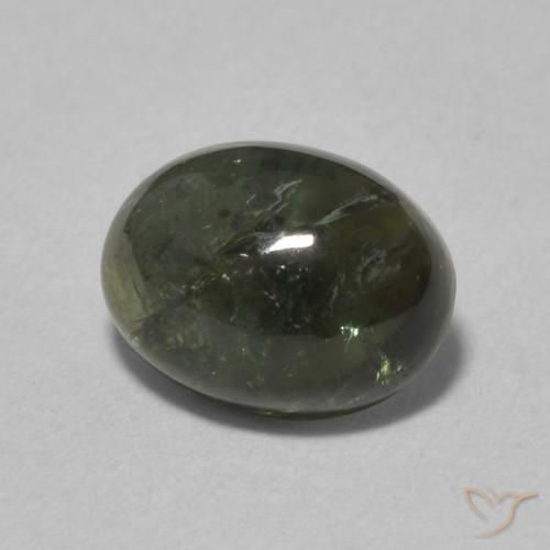 Tourmaline Vert foncé naturelle ovale, 1.75 ct, Transparent