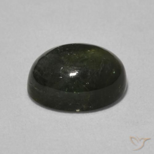 Tourmaline Vert foncé naturelle ovale, 1.75 ct, Transparent