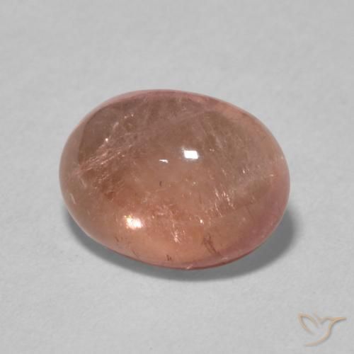 Tourmaline Saumon Rose naturelle ovale, 1.43 ct, Transparent
