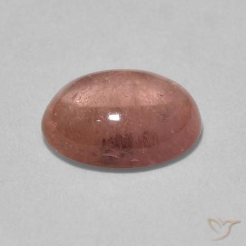 Tourmaline Saumon Rose naturelle ovale, 1.43 ct, Transparent