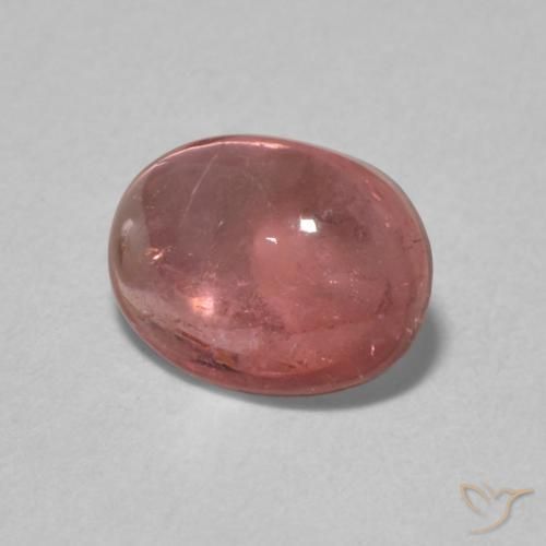 Tourmaline Punch aux fruits rouge naturelle ovale, 1.23 ct, Transparent