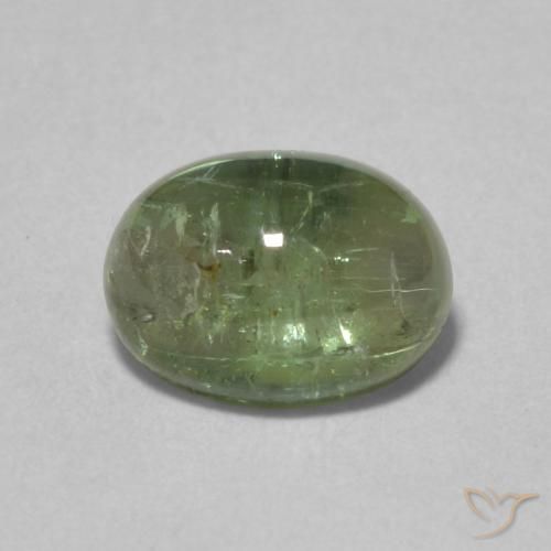 1.52ct Naturel Vert moyen Tourmaline, ovale, Transparent