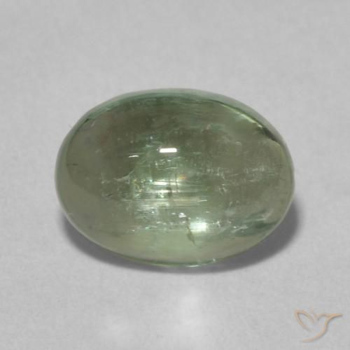 1.39ct Naturel Medium Light-Green Tourmaline, ovale, Transparent