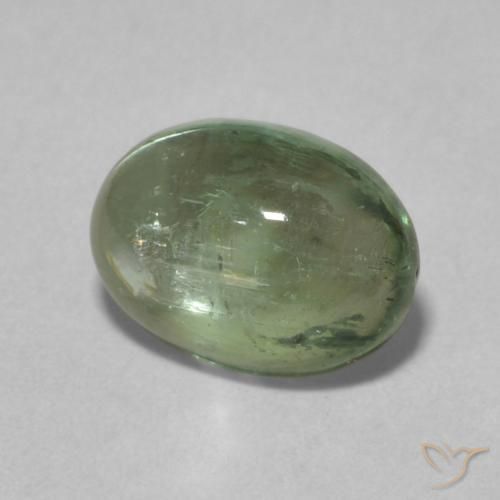 Tourmaline Medium Light-Green naturelle ovale, 1.39 ct, Transparent
