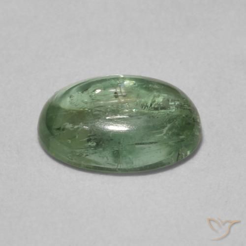 Tourmaline Medium Light-Green naturelle ovale, 1.39 ct, Transparent