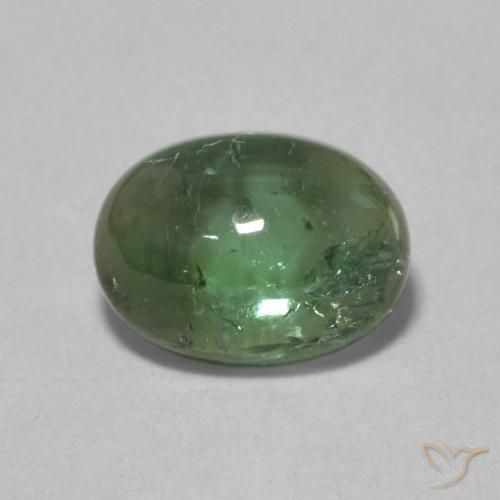 1.49ct Naturel Vert foncé Tourmaline, ovale, Transparent