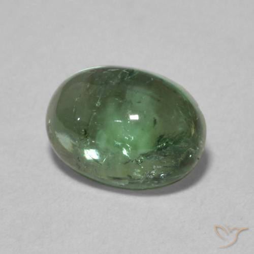 Tourmaline Vert foncé naturelle ovale, 1.49 ct, Transparent