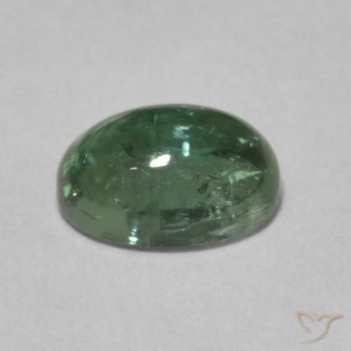 Tourmaline Vert foncé naturelle ovale, 1.49 ct, Transparent