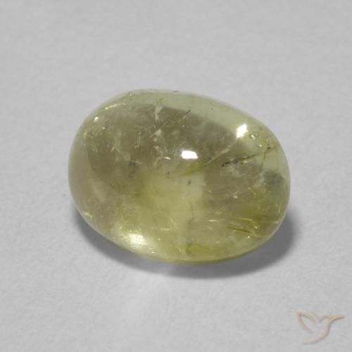 Tourmaline Vert forêt chaud naturelle ovale, 1.67 ct, Transparent