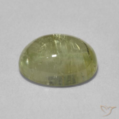 Tourmaline Vert forêt chaud naturelle ovale, 1.67 ct, Transparent
