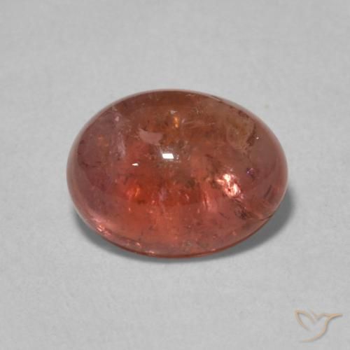 1.50ct Naturel Orange rougeâtre Tourmaline, ovale, Transparent