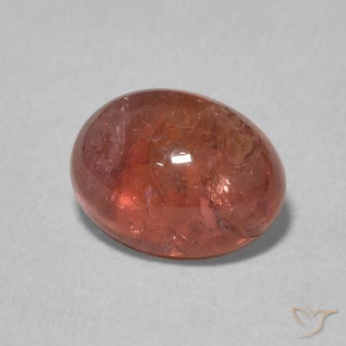 Tourmaline Orange rougeâtre naturelle ovale, 1.50 ct, Transparent