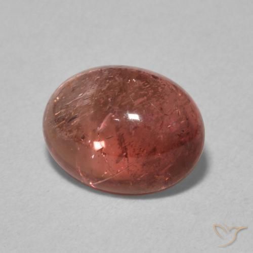 Tourmaline Rouge moyen naturelle ovale, 1.59 ct, Transparent