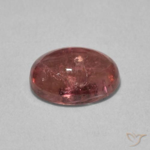 Tourmaline Orange rose naturelle ovale, 1.21 ct, Transparent
