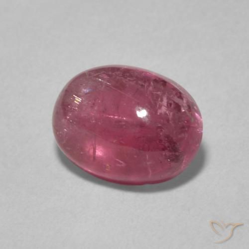 Tourmaline Pourpre moyen naturelle ovale, 1.36 ct, Transparent
