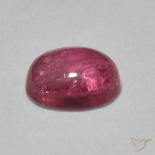 Tourmaline Pourpre moyen naturelle ovale, 1.36 ct, Transparent