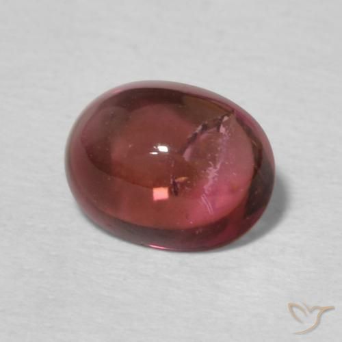 Tourmaline Rose foncé naturelle ovale, 0.89 ct, Transparent