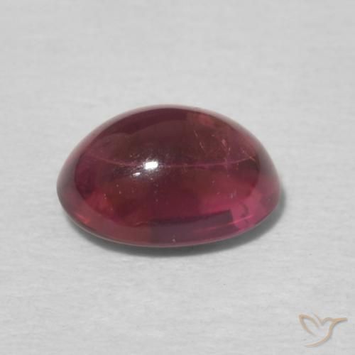 Tourmaline Rose foncé naturelle ovale, 0.89 ct, Transparent