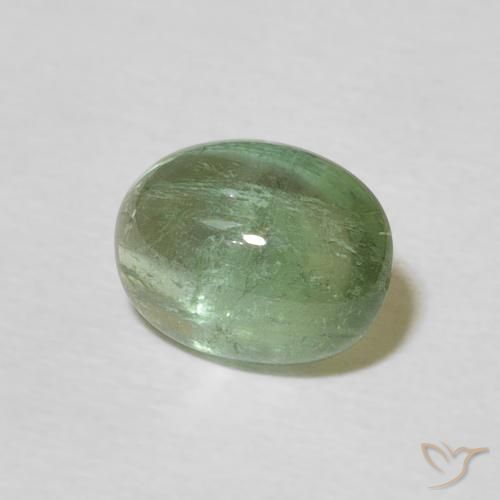Tourmaline Vert chaud naturelle ovale, 1.74 ct, Transparent