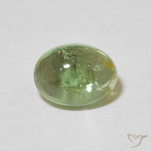 1.51ct Naturel Vert moyen Tourmaline, ovale, Transparent