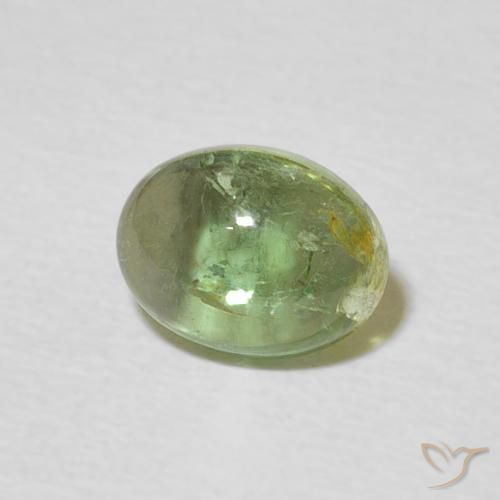 Tourmaline Vert moyen naturelle ovale, 1.51 ct, Transparent
