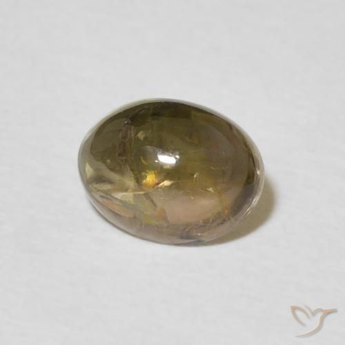 Tourmaline Marron clair naturelle ovale, 1.31 ct, Transparent