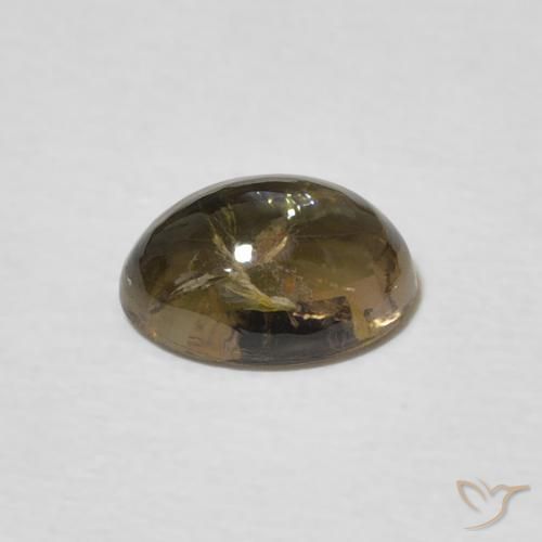 Tourmaline Marron clair naturelle ovale, 1.31 ct, Transparent