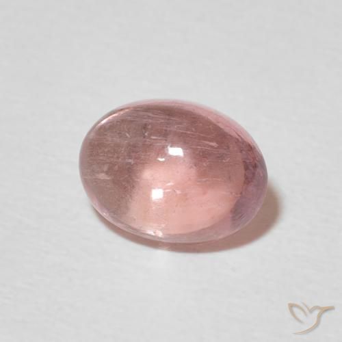 Tourmaline Rose chaud et léger naturelle ovale, 1.63 ct, Transparent