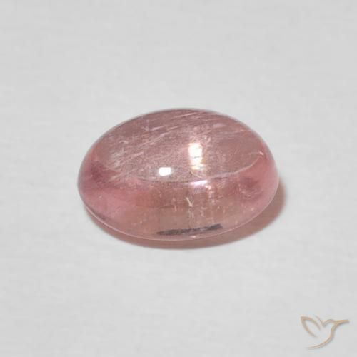 Tourmaline Rose chaud et léger naturelle ovale, 1.63 ct, Transparent