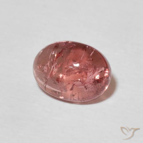 Tourmaline Rose framboise naturelle ovale, 1.29 ct, Transparent
