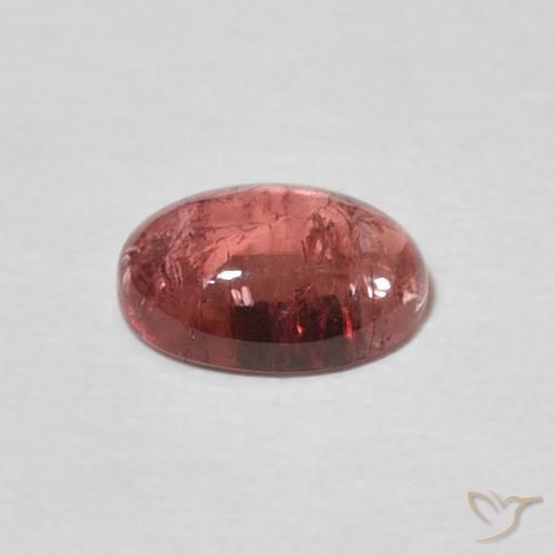 Tourmaline Rose framboise naturelle ovale, 1.29 ct, Transparent