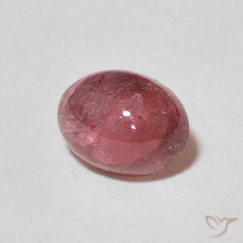 Tourmaline Rouge cerise violacé naturelle ovale, 1.43 ct, Transparent