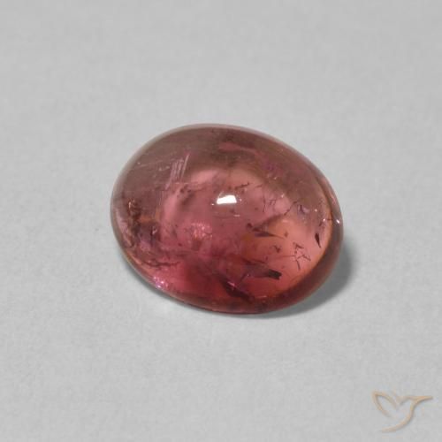 Tourmaline Rouge foncé naturelle ovale, 1.60 ct, Transparent