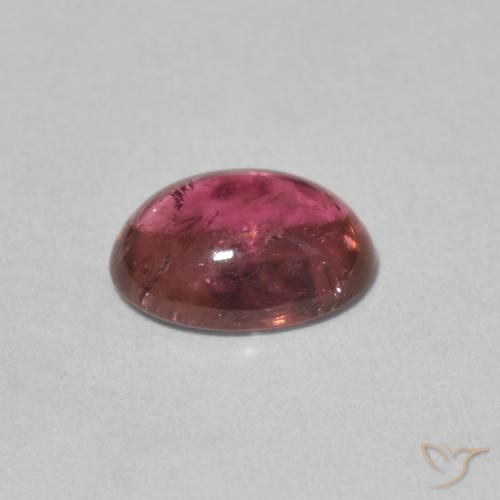 Tourmaline Rouge foncé naturelle ovale, 1.60 ct, Transparent