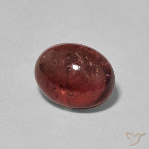 Tourmaline Rouge foncé naturelle ovale, 2.31 ct, Transparent