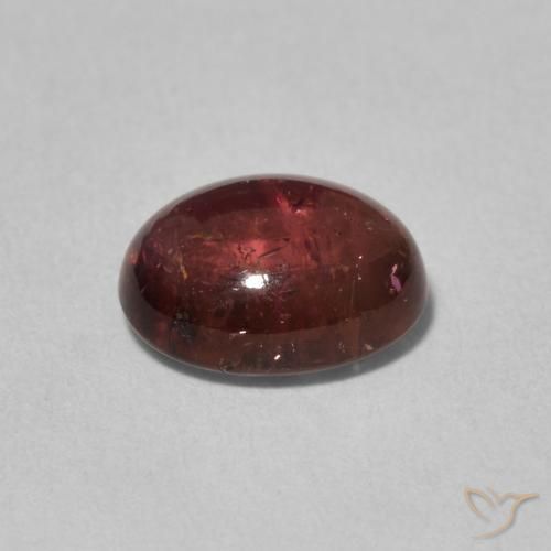 Tourmaline Rouge foncé naturelle ovale, 2.31 ct, Transparent