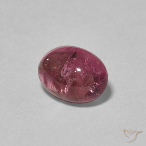 Tourmaline Pourpre-Rouge naturelle ovale, 1.67 ct, Transparent