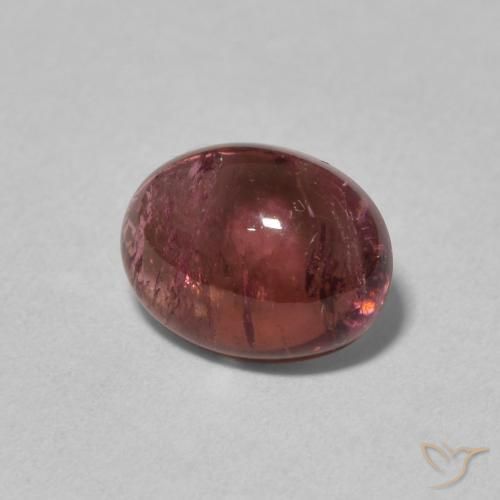 Tourmaline Vin rouge profond naturelle ovale, 2.19 ct, Transparent